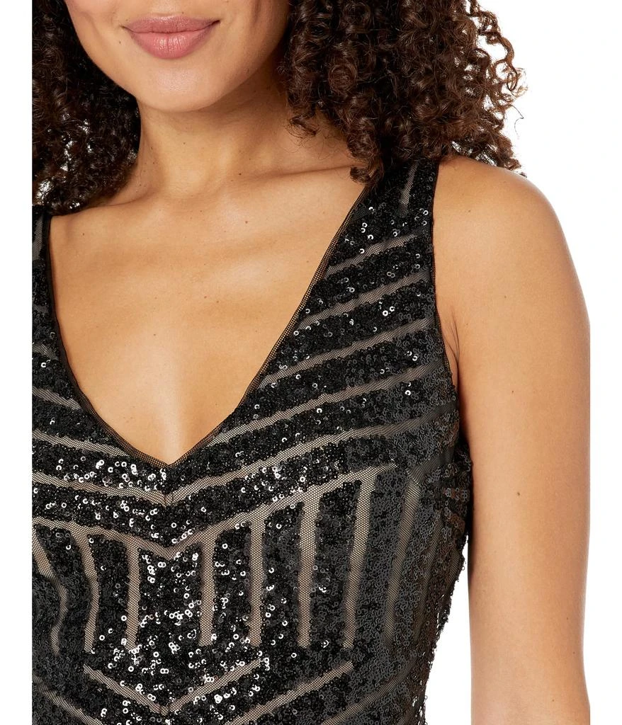 Bebe V-Neck Sequin Cutout Dress 3