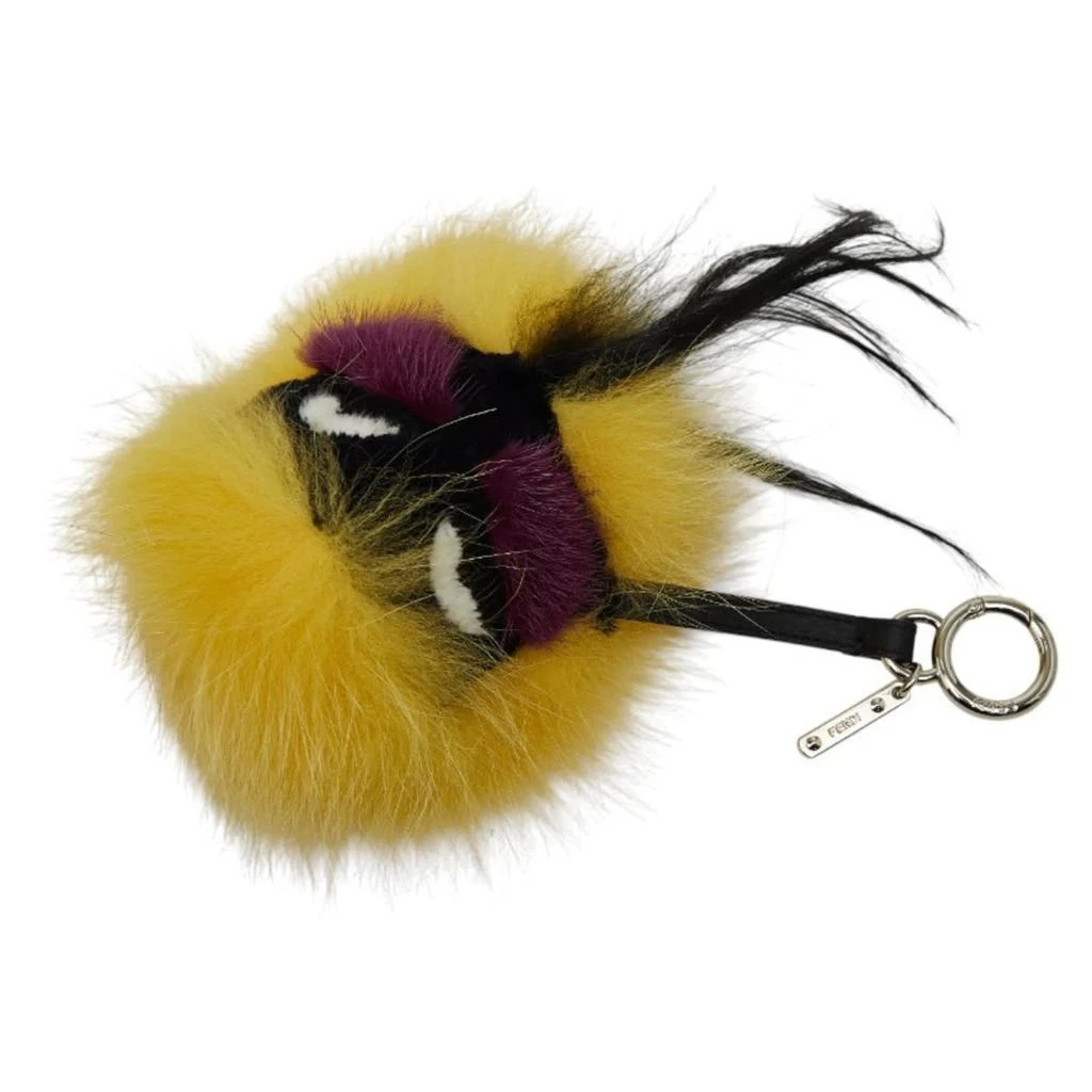 Fendi yellow Fur Leather Keyring (Pre-Owned)