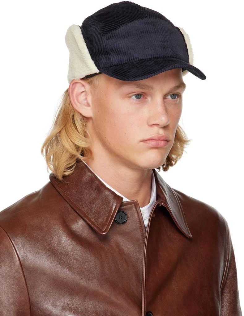 Paul Smith Navy Flap Cap 2