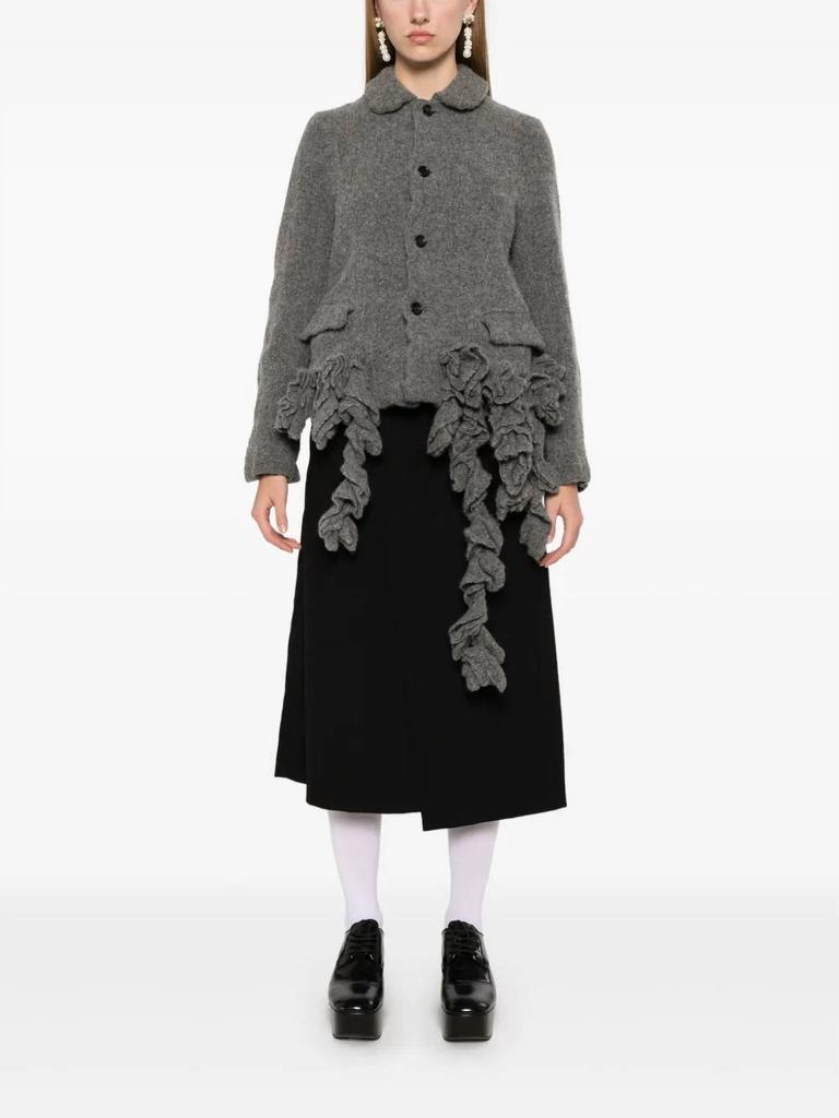 Comme des Garcons Tweed Blazer In Grey
