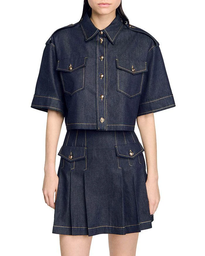 Sandro Officer Denim Shirt 1