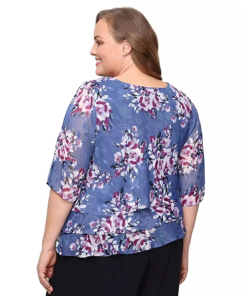 Alex Evenings Plus Size 3/4-Sleeve Chiffon Top 2