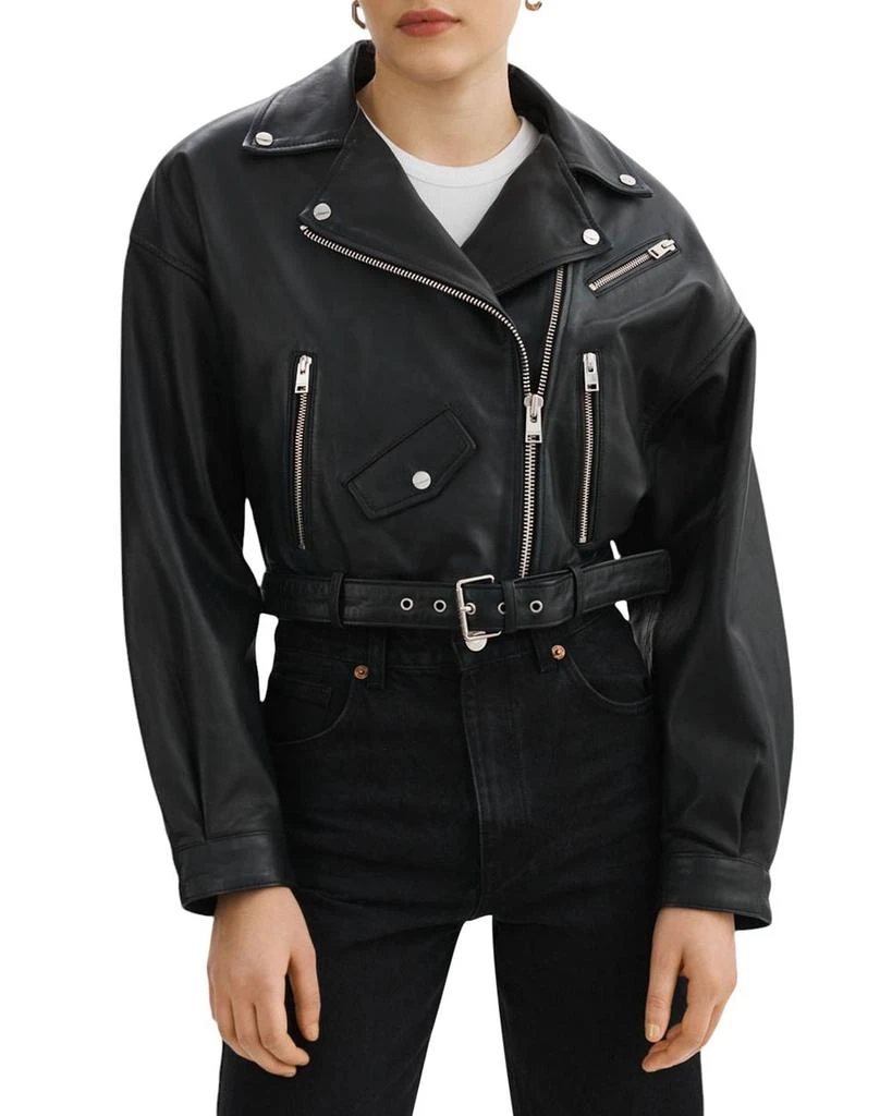 LaMarque Dylan Cropped Leather Biker Jacket 1