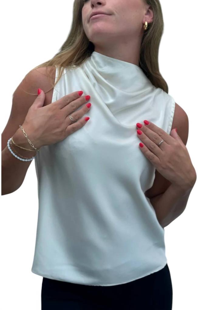 Bishop + Young Claude Cowl Neck Top In Natural