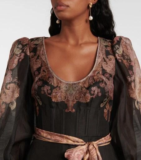 Illustration linen and silk midi dress  On Sale Now with Up to 40% Off |  Discover Exclusive Deals & Savings at BeyondStyle  Authentic Zimmermann m| dresses|zimmermann|women|midi dresses|clothing|o|w|e|designers|n with  Limited-Time Discounts, Free