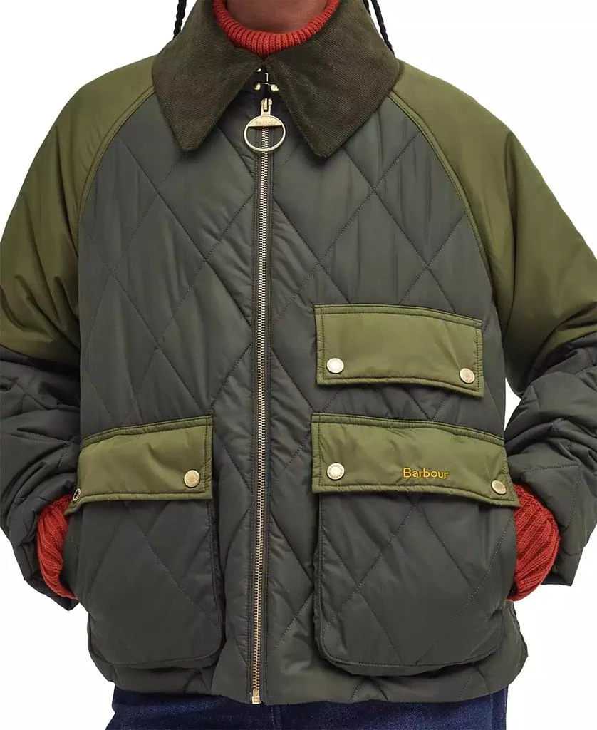 Barbour Women's Milby Quilted Corduroy-Collar Jacket 4