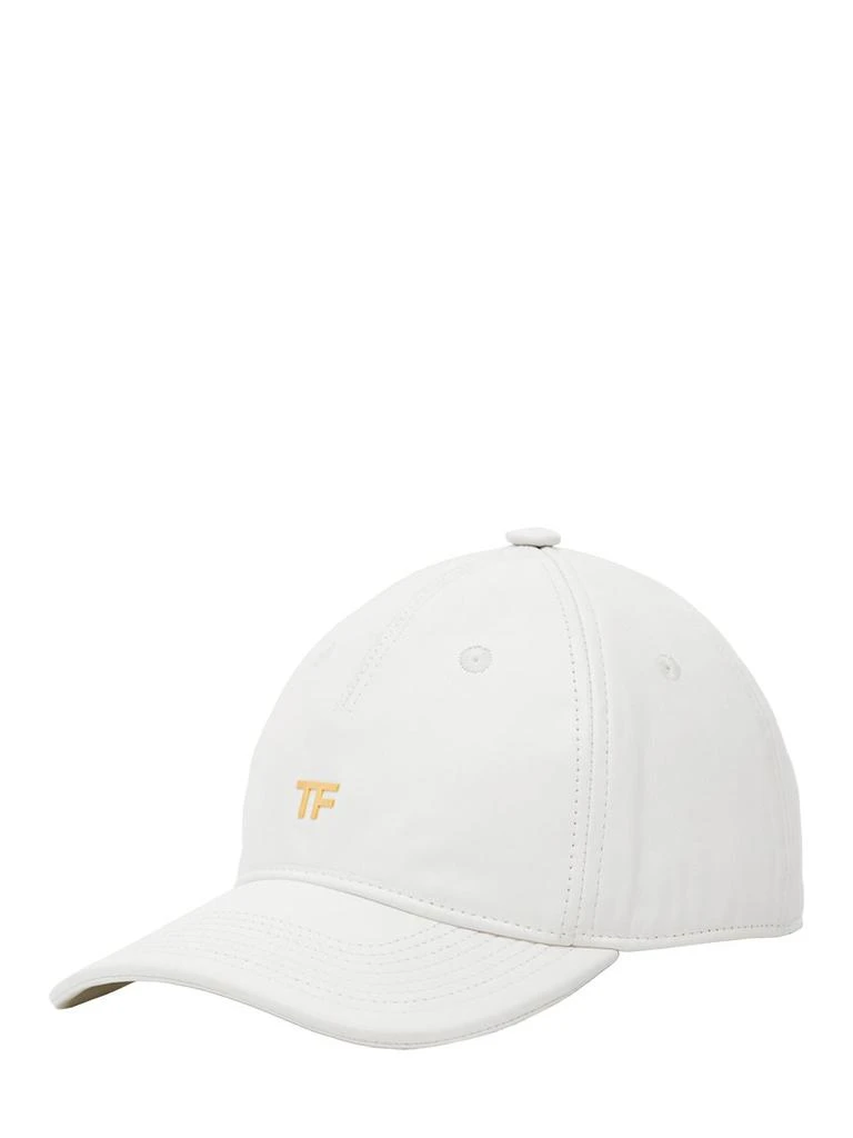 Tom Ford Tf Cotton Canvas & Leather Baseball Cap 2