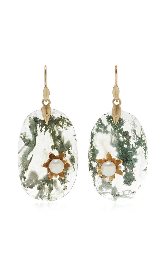 Annette Ferdinandsen Annette Ferdinandsen - Enchanted Waterlily 14K Yellow Gold; Quartz Earrings - Gold - OS - Moda Operandi - Gifts For Her 1