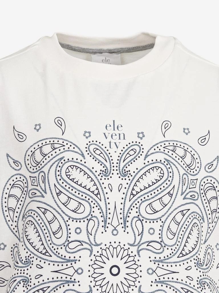 ELEVENTY Kids Paisley T-Shirt in Ivory 3