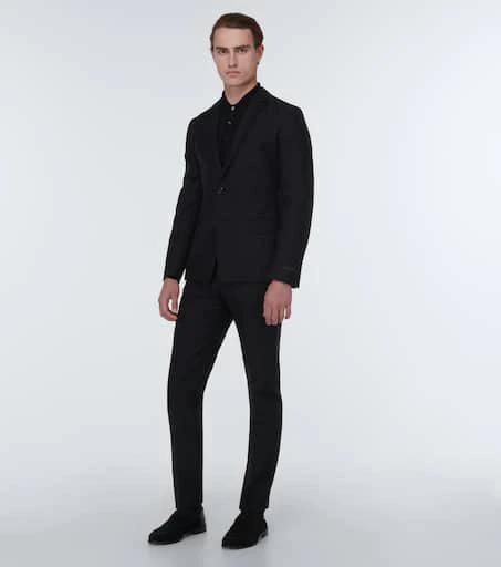 Christian Louboutin Penny No Back suede and croc-effect loafers 2
