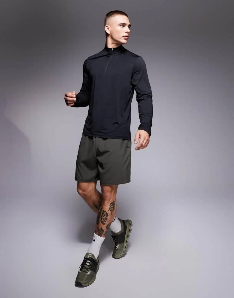 ASOS 4505 quick dry 1/4 zip training long sleeve top in black 3