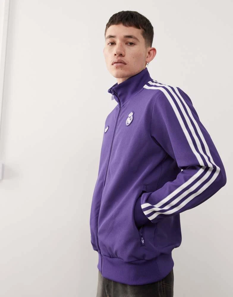 Adidas adidas Originals Real Madrid Terrace Icons Track Top in purple 1