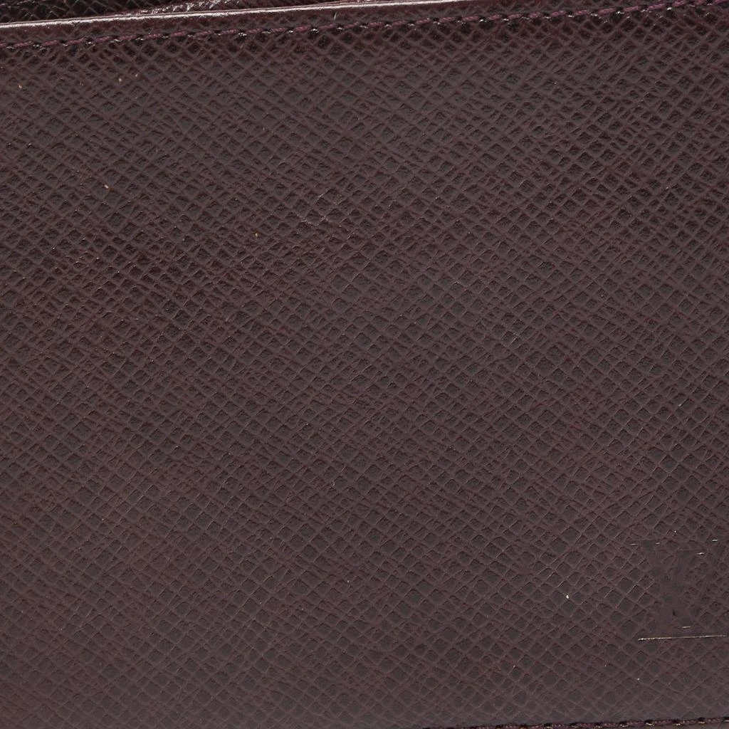 Louis Vuitton Louis Vuitton Burgundy Taiga Leather Bifold Wallet 7