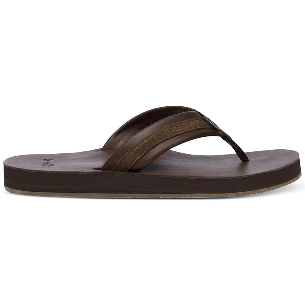 Sanuk Hullsome Mens Leather Flip-Flops 2