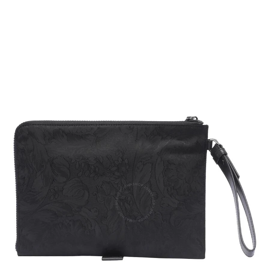 Versace Jacquard Pattern Logo-Patch Clutch Bag 2