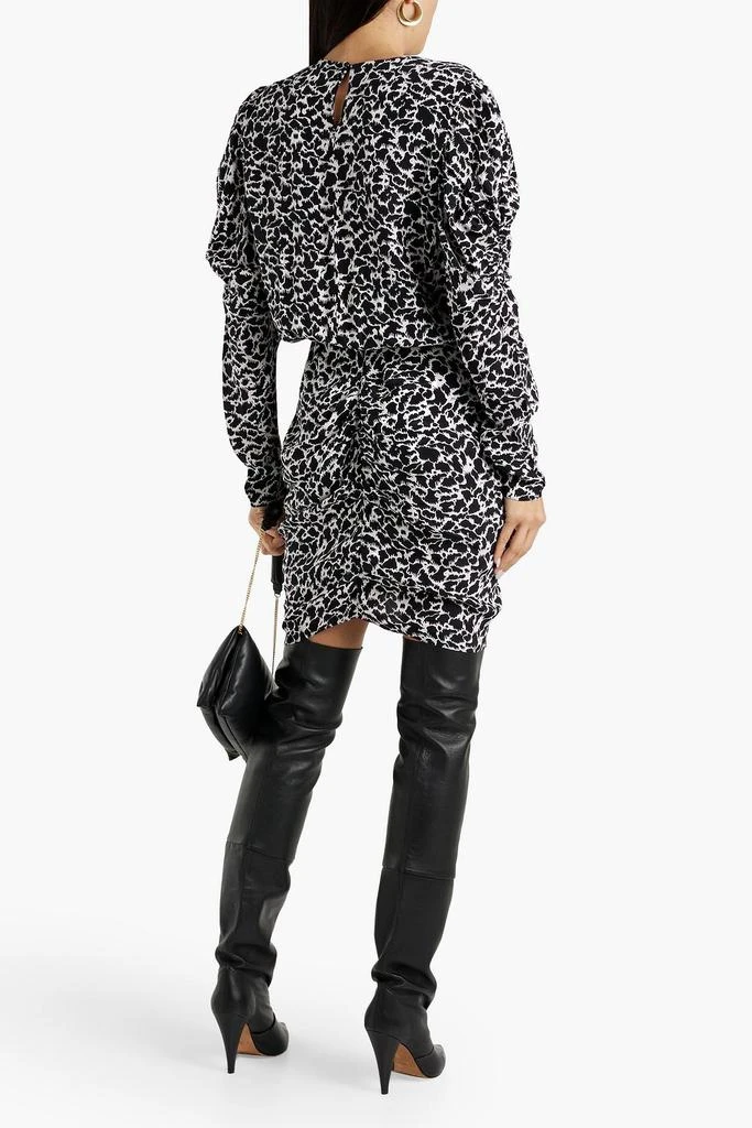 MARANT ÉTOILE Selwyn ruched printed crepe mini dress 3