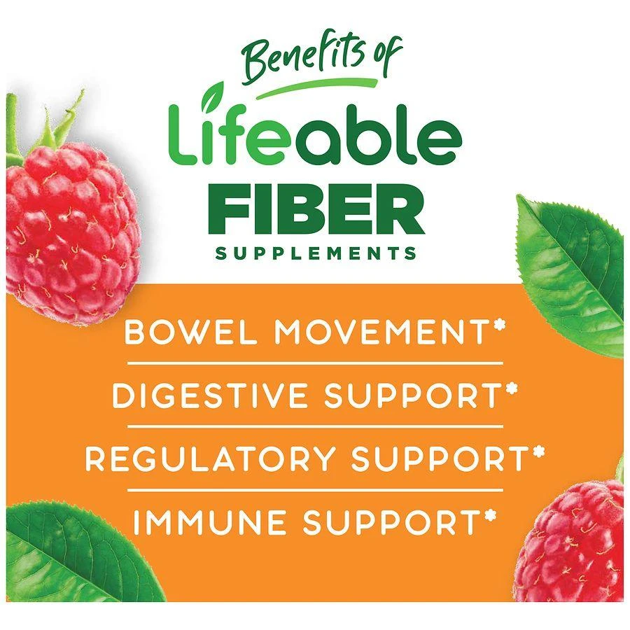 Lifeable Kids Sugar Free Prebiotic Fiber Digestive Support Gummies Berry 4