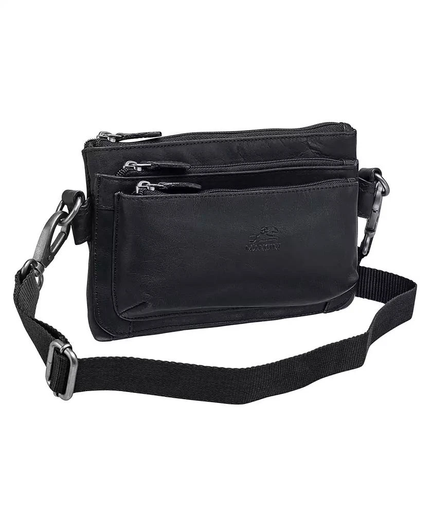 Mancini Leather Goods Men's Multi-Function Waist Bag 4