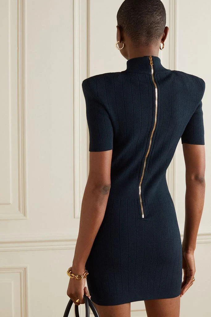 Button-embellished ribbed-knit mini dress  On Sale Now with Up to 50% Off  | Discover Exclusive Deals & Savings at BeyondStyle  Authentic Balmain  women|dresses|mini dresses|clothing|knit dresses with Limited-Time  Discounts, Free Shipping,