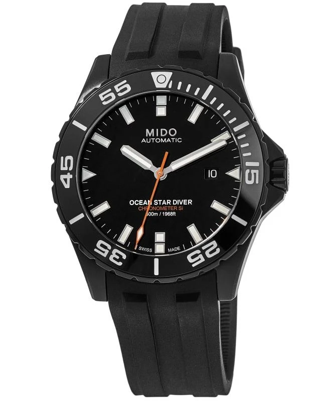 MIDO Mido Ocean Star Diver 600 Black Dial Rubber Strap Men's Watch M026.608.37.051.00 1
