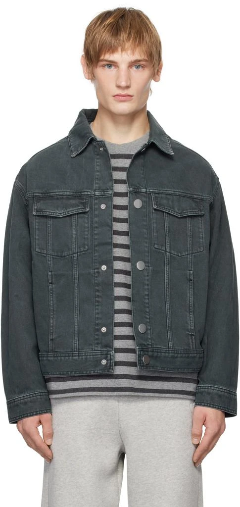 AMI Black Trucker Denim Jacket 1
