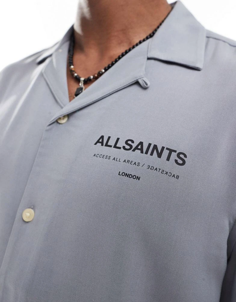 ALL SAINTS AllSaints Access Underground short sleeve shirt in grey 4