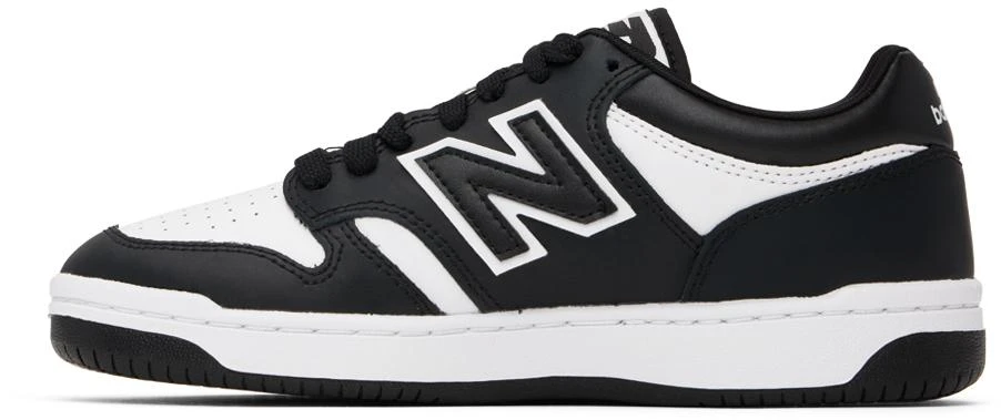 New Balance White & Black 480 Sneakers 3