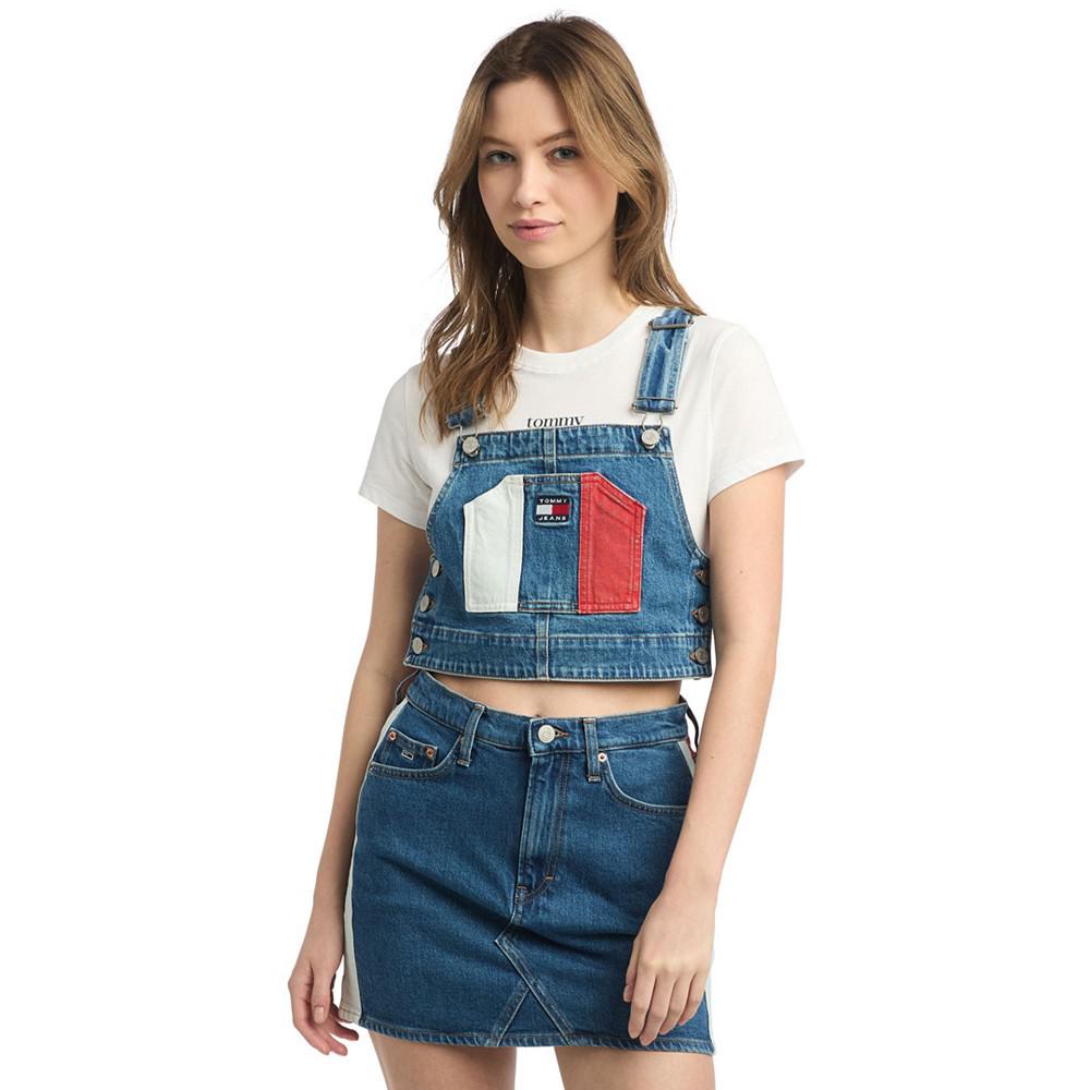 Tommy Jeans Women's Sleeveless Denim Overalls Top