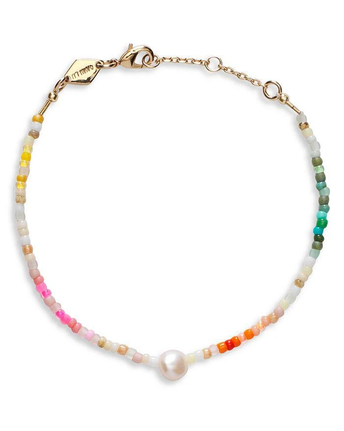 ANNI LU Rainbow Nomad Beaded Bracelet in 18K Gold Plated  1