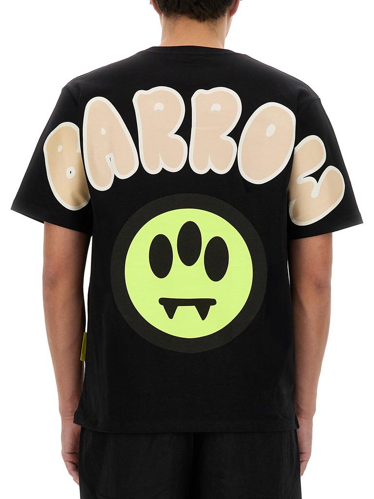 Barrow Black T-shirt With Front And Back Logo Print