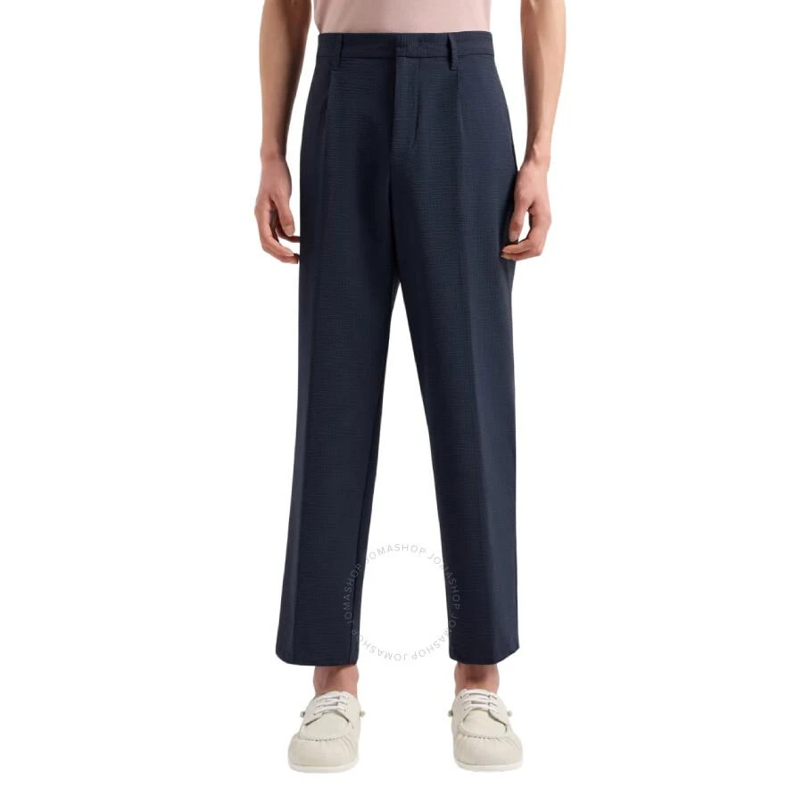 Emporio Armani Seersucker Pleated-Waist Chinos Pants 2