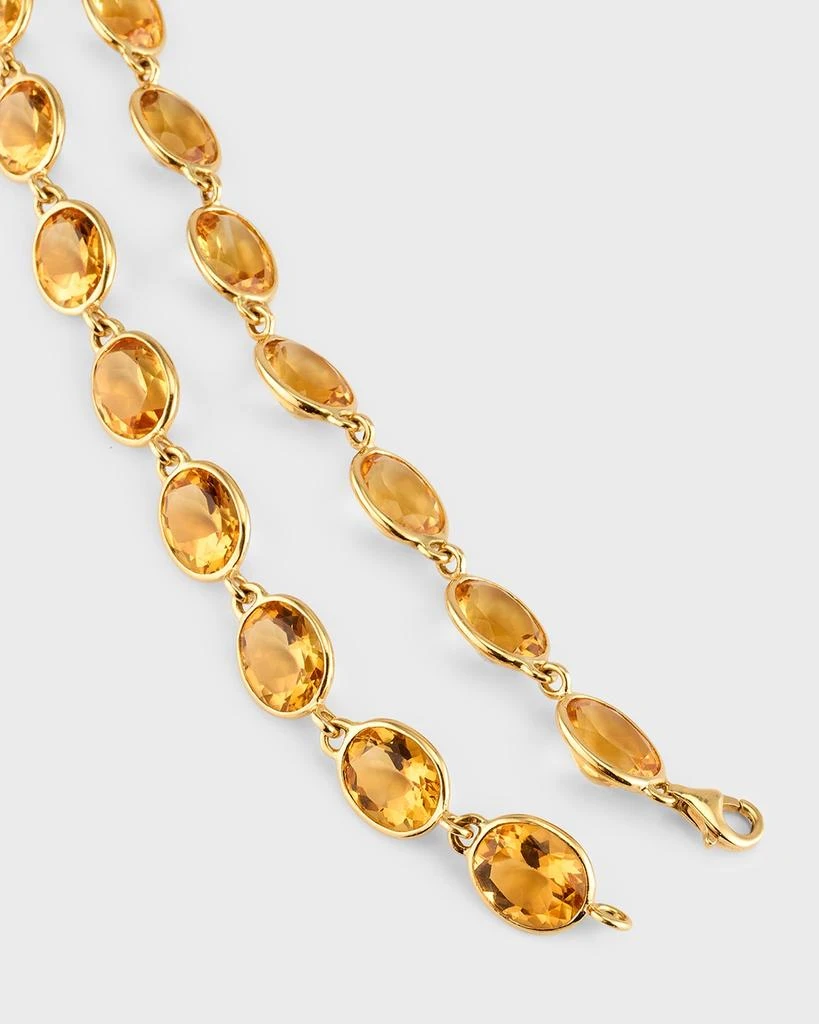 Piranesi 18K Yellow Gold 40 Oval Citrine Long Necklace, 24"L 4