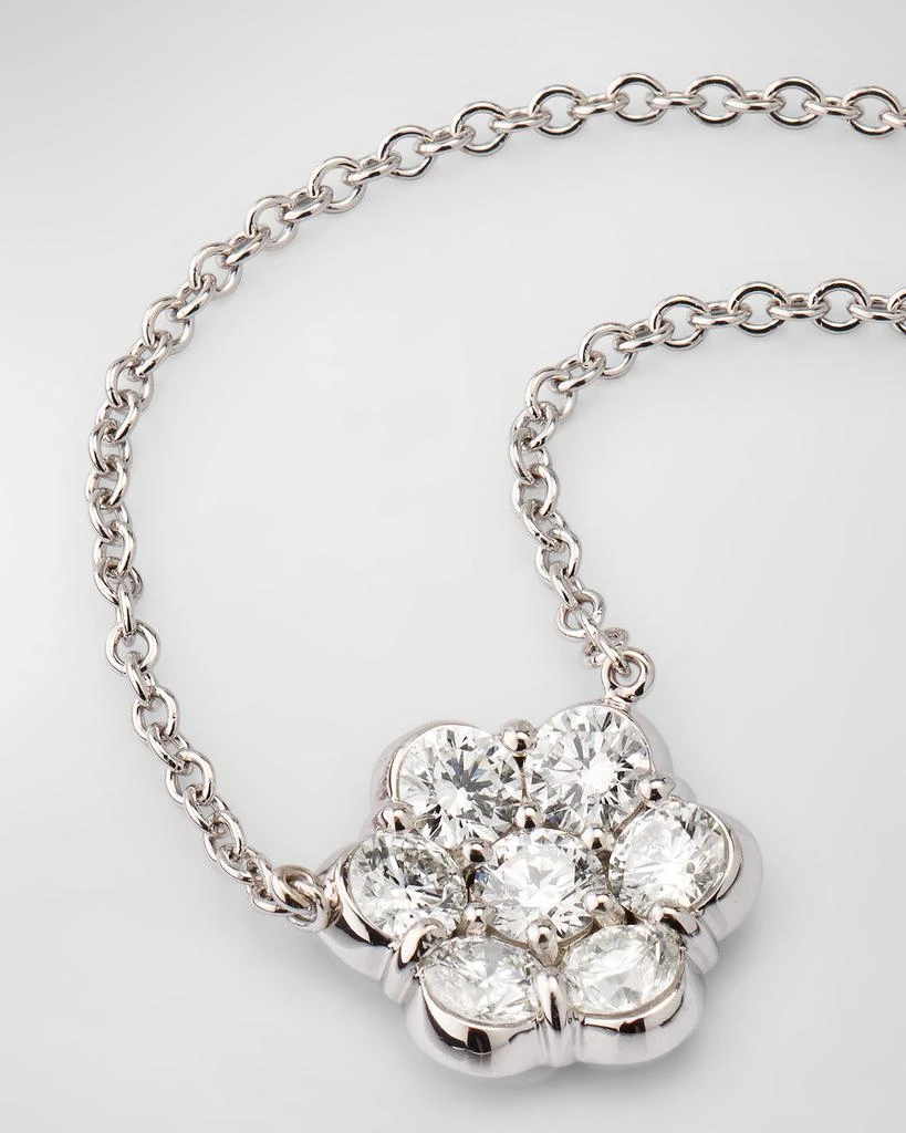 Bayco 18K White Gold Diamond Flower Pendant 3