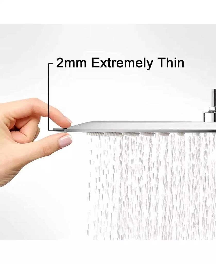 RAINSKEN High Pressure Square Rain Shower Head with Waterfall Full Body Coverage 5