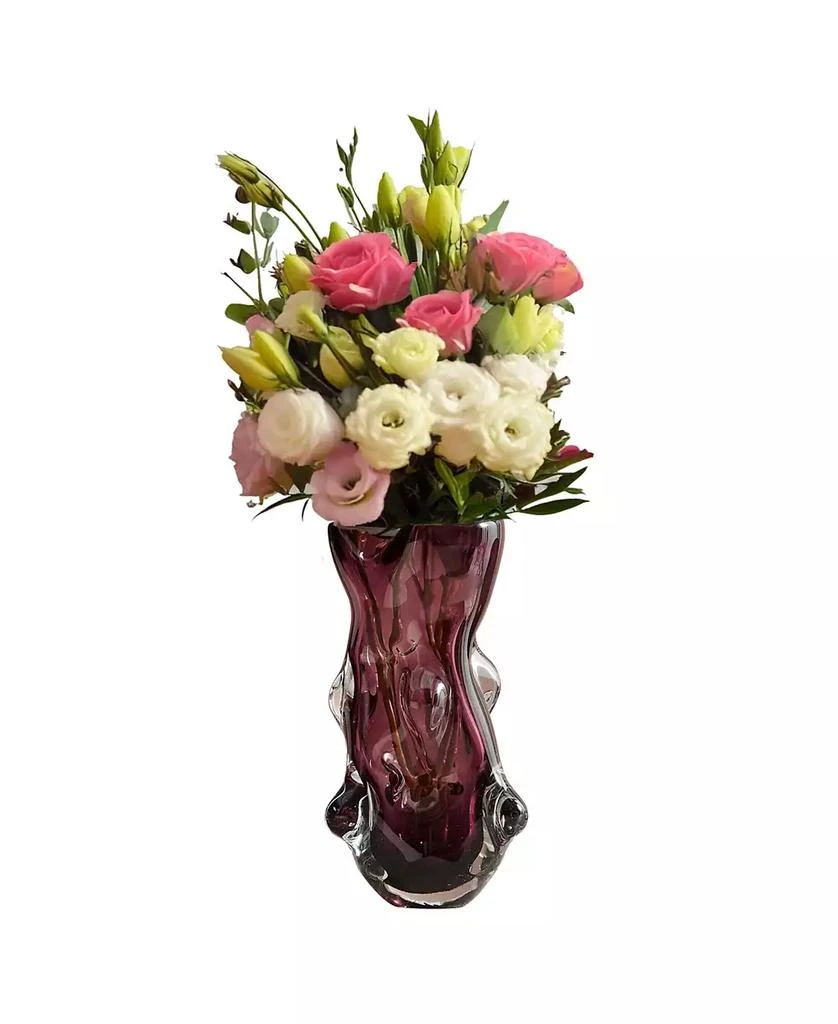 Danya B Sylvan Nodular Glass Grape Purple Tabletop Vase 7