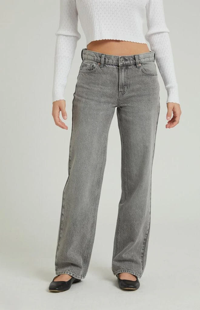 PacSun Jordyn Gray Low Rise Straight Leg Jeans 1