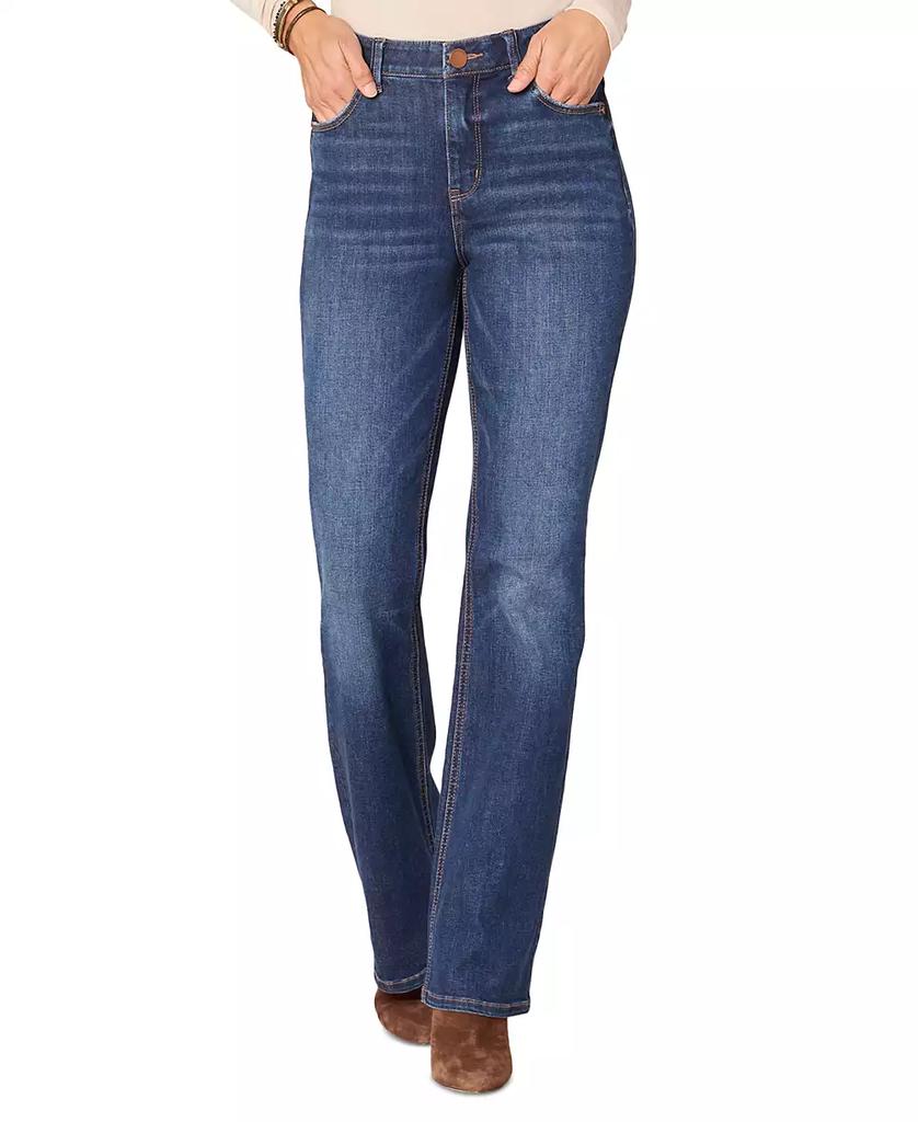 Democracy Petite High-Rise Rhinestone Bootcut Jeans