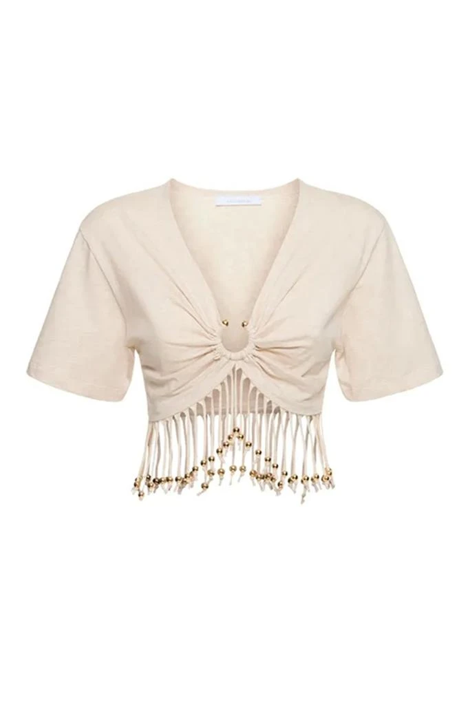 Paco Rabanne Paco Rabanne Fringed Hem T-Shirt 1