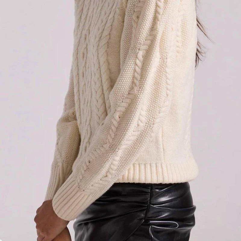 Generation Love Brooks Cable Sweater Ivory 2