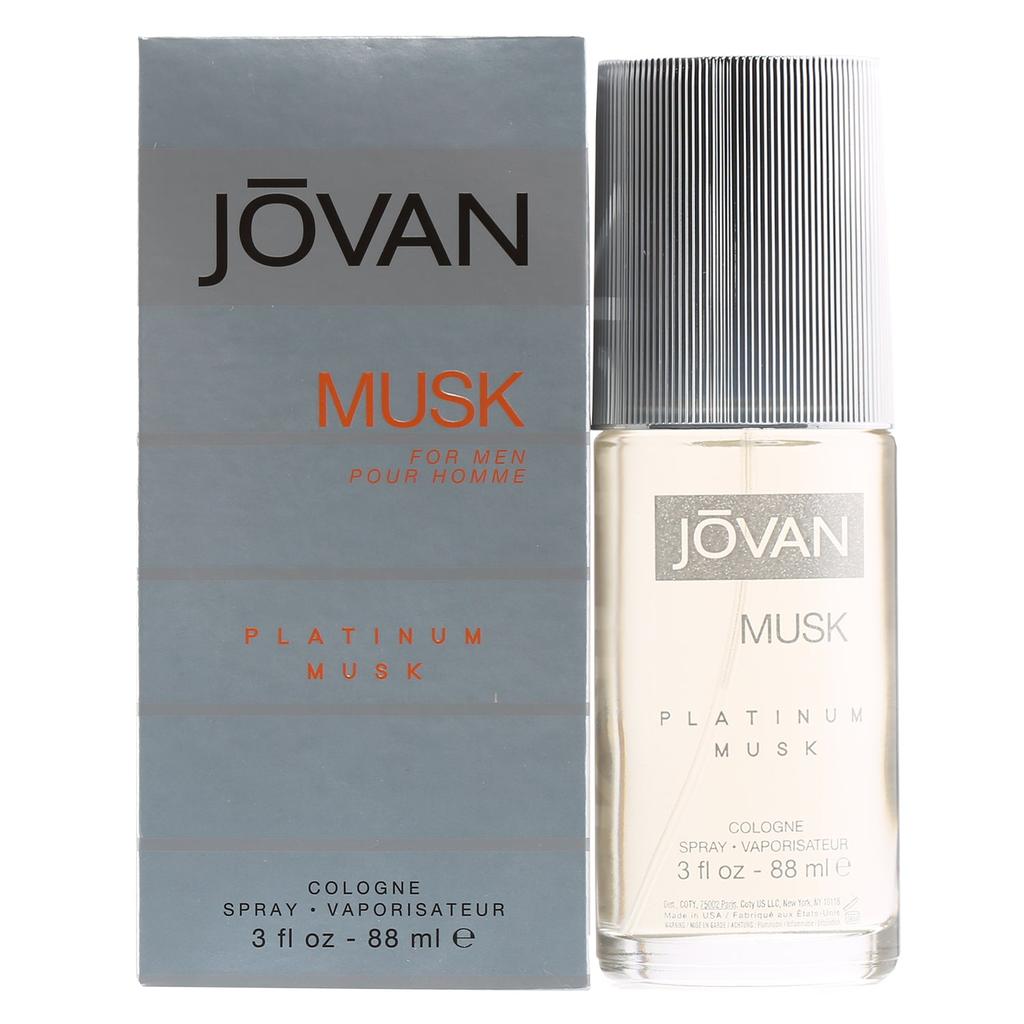 COTY Jovan Platinum Musk Cologne Spray For Men 3 OZ