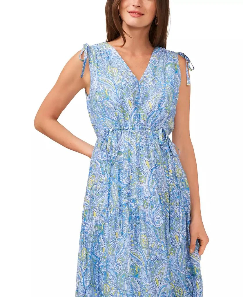 Vince Camuto Women's Printed V-Neck Sleeveless Maxi Dress 3