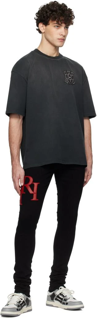 AMIRI Black 'MA Hollywood' Oversized T-shirt 4