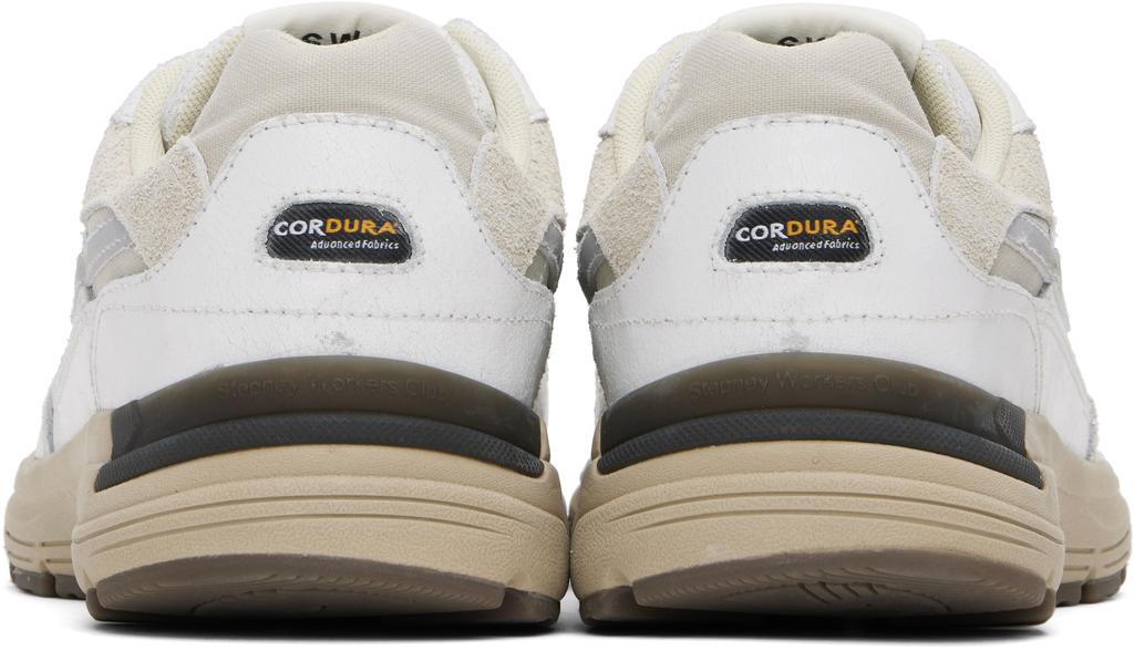 Stepney Workers Club White & Beige Amiel S-Strike Sneakers