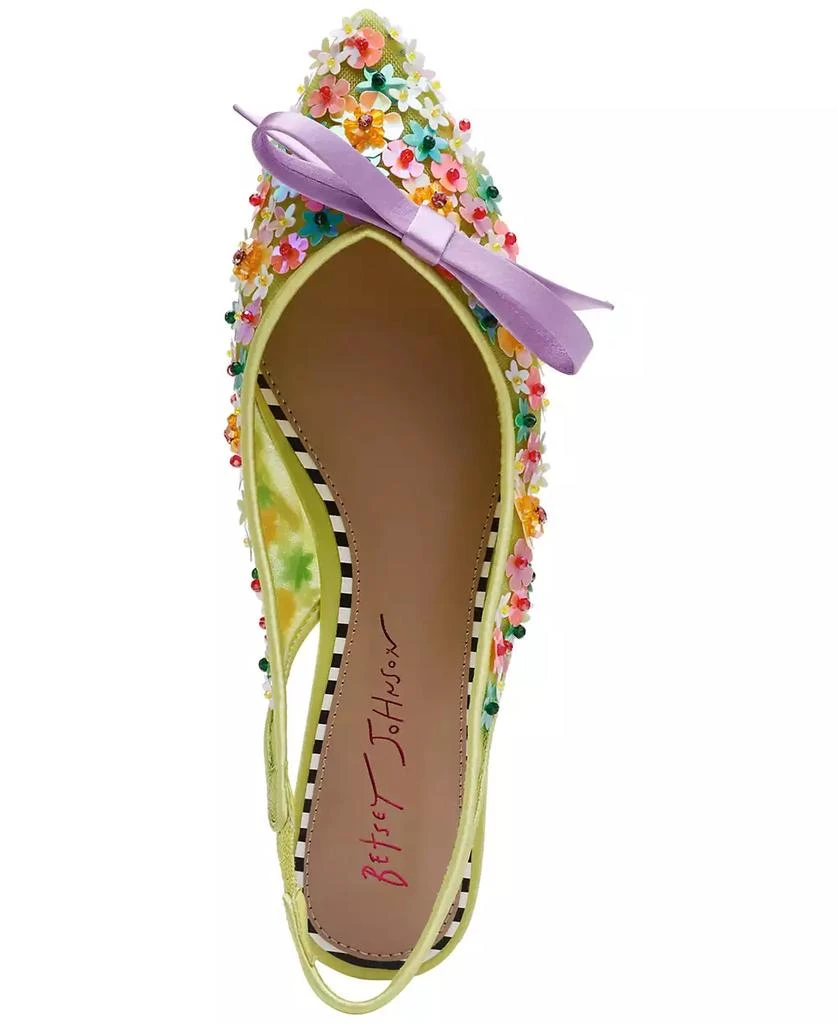 Betsey Johnson Women's Laylah Floral Slingback Flats 4