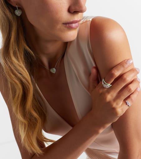 Kamyen 18kt white gold and enamel ring with diamonds