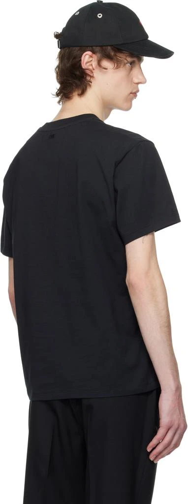 AMI Black Cotton Ami de Coeur T-shirt 3