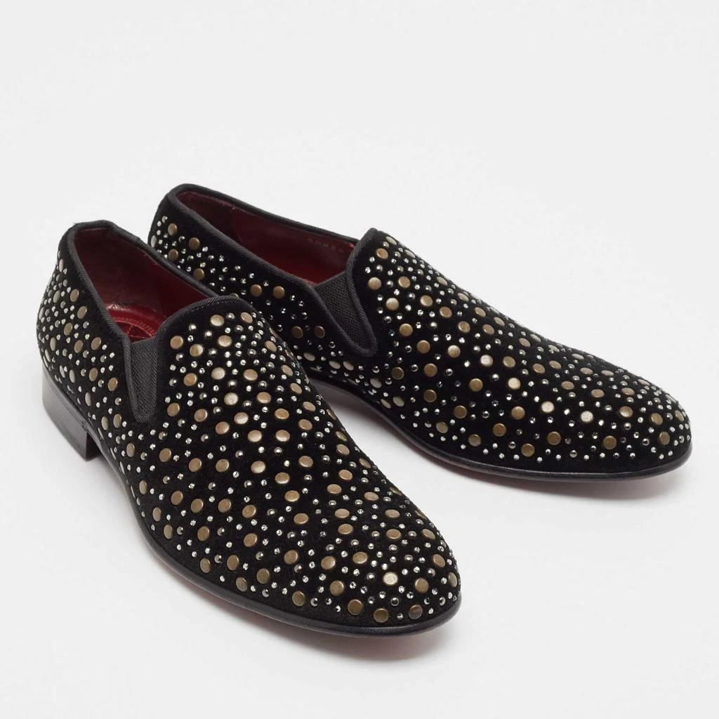 Dolce & Gabbana Dolce & Gabbana Black Suede Embellished Slip On Loafers Size 41 4