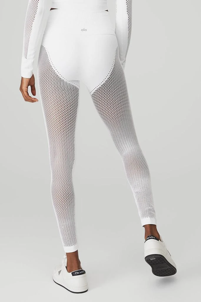 Alo Seamless High-Waist 7/8 Limitless Open Air Legging - White 2