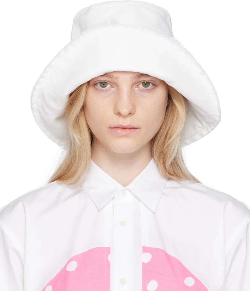 Comme des Garcons White Garment Boiled Beach Hat 1