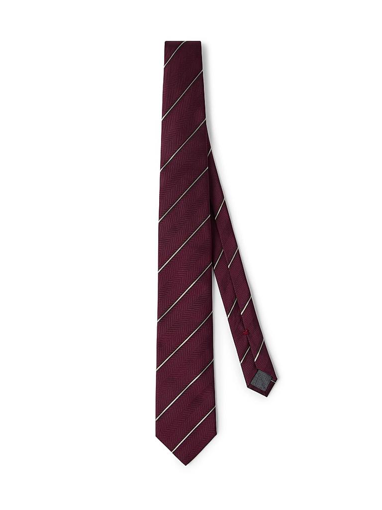 Brunello Cucinelli Regimental Stripe Silk Tie